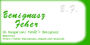 benignusz feher business card